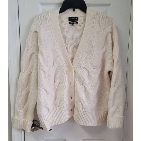 Carbon 38 Chunky Buttom-Front Cardigan S - Picture 1 of 10